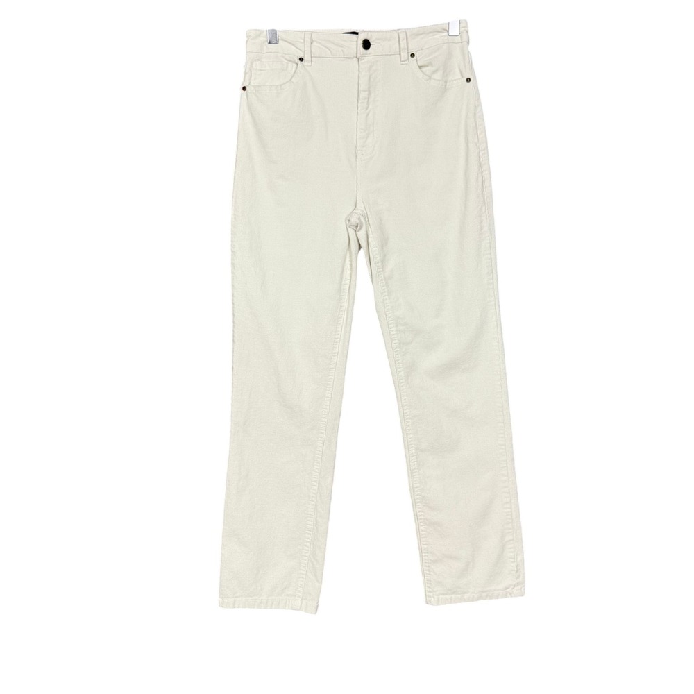 Sanctuary Pants Womens 28 Cream Good Vibes High Rise Straight Leg‎ Corduroy